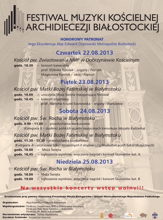 IV Ogólnopolski Konkurs Młodych Organistów im. Franciszka Karpińskiego