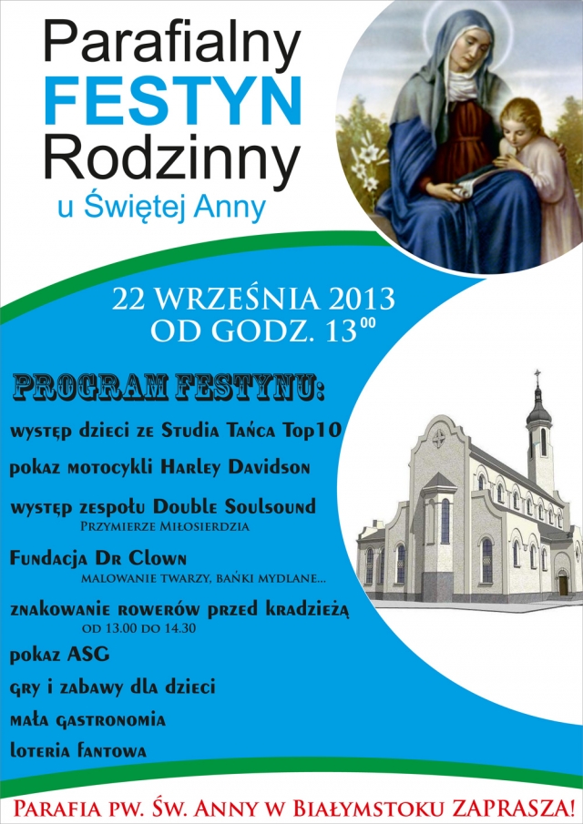 Festyn rodzinny w parafii pw. św. Anny w Białymstoku