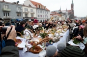 Poświęcenie pokarmów wielkanocnych na Rynku Kościuszki