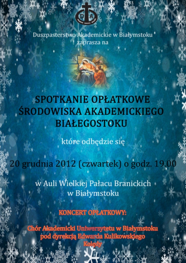 Spotkanie opłatkowe środowiska akademickiego