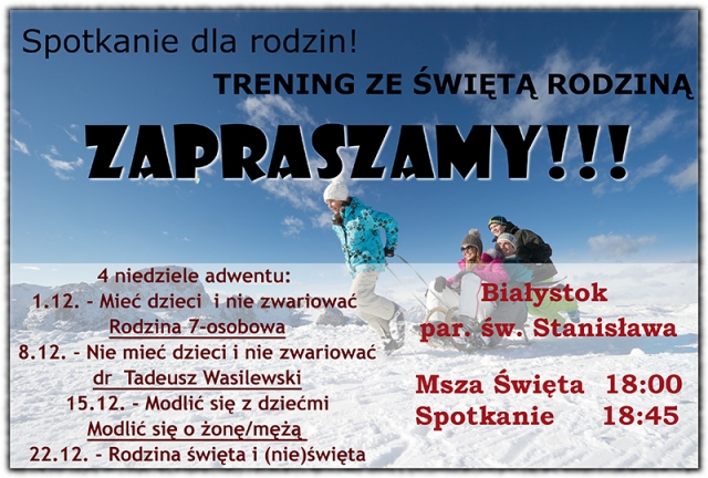 Adwentowe spotkania dla rodzin