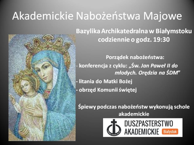 Akademickie Nabożeństwa Majowe w Archikatedrze