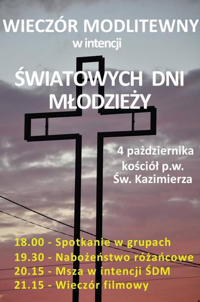 Spotkanie modlitewne w intencji Światowych Dni Młodzieży