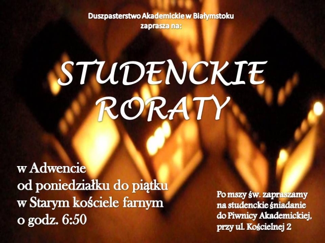 Studenckie Roraty w starym kościele farnym