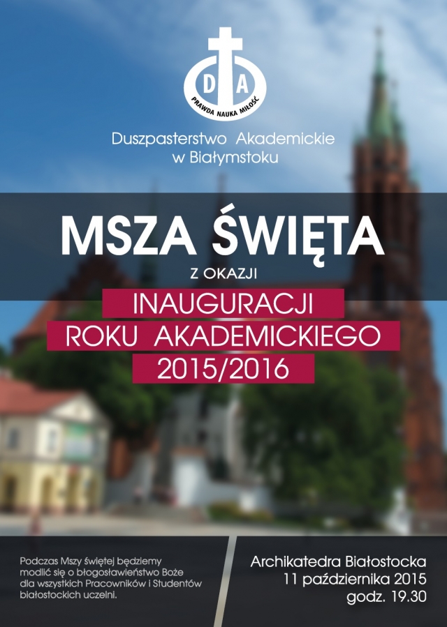 Msza św. na inaugurację nowego roku akademickiego