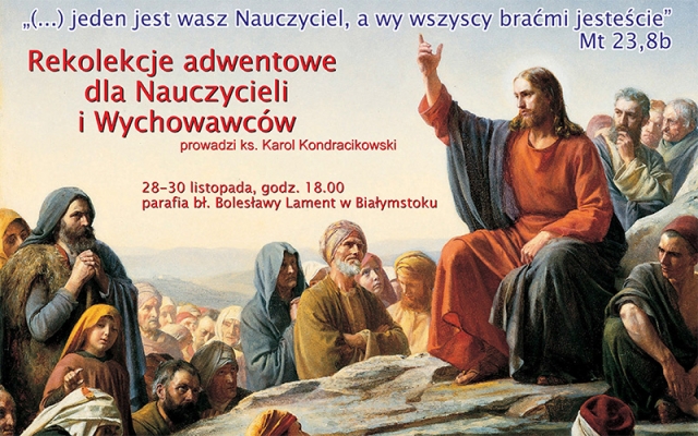 Rekolekcje adwentowe dla nauczycieli i wychowawców