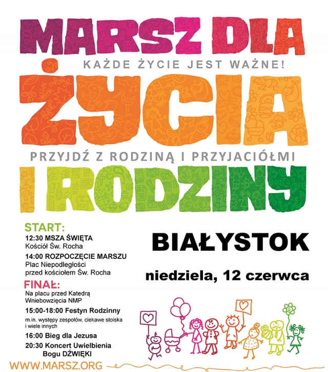 Marsz dla Życia i Rodziny w Białymstoku i koncert 